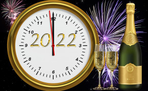 New Year 2022 Champagne Clock Wallpapers 125906