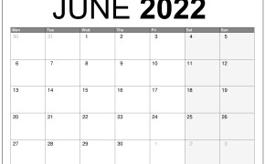 June 2022 Calendar HD Desktop Wallpaper 126423