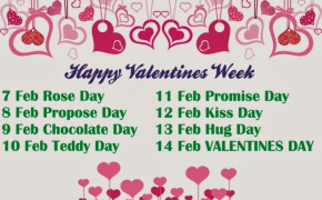 Valentine Week List Desktop Wallpaper 12816