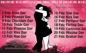 Valentine Week List Background Wallpaper 12814