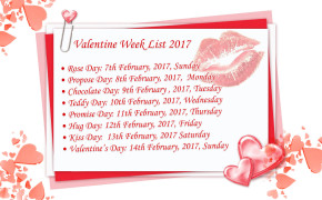 Valentine Week List HD Desktop Wallpaper 12817