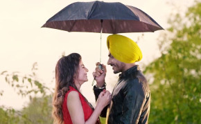 Punjabi Couple In Rain Under Umbrella Wallpaper 13383