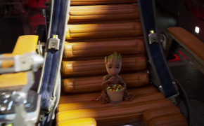 Baby Groot Guardians Of The Galaxy Vol. 2 Eating Candies Wallpaper 13718