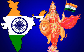Bharat Mata Flag Background Wallpaper 14938