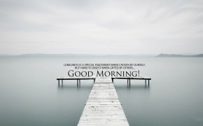 Beautiful Lake Good Morning Quotes Wallpaper 00213