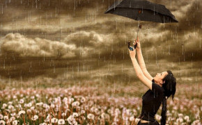 Sad Girl In Rain High Definition Wallpaper 21220