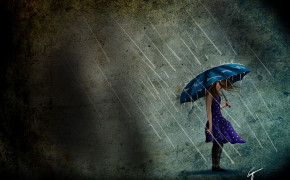 Sad Girl In Rain Wallpaper HD 21223