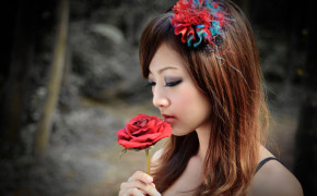 Girl With Rose HD Wallpaper 20876