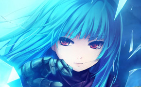 Blue Hairs Anime Girl High Definition Wallpaper 21518