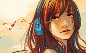 Crying Anime Girl Desktop Wallpaper 21538