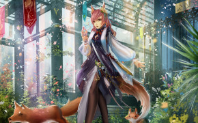 Anime Fox Girl High Definition Wallpaper 21369