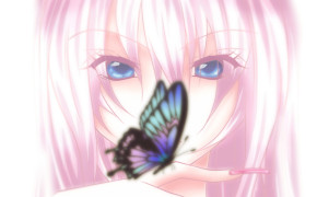 Blue Eyes Anime Girl HD Wallpaper 21505