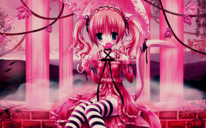 Pink Anime Girl Wallpaper HD 22084