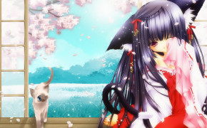 Anime Cat Girl Desktop Wallpaper 21358