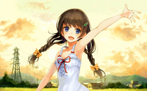 Happy Anime Girl Wallpaper HD 21939