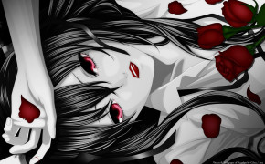 Red Eyes Anime Girl Background Wallpaper 22128