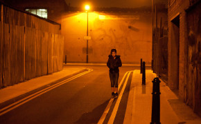 Girl on Road In Night Wallpaper 21860