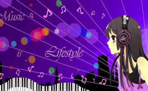 Anime Music Girl Background Wallpapers 21387
