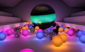 3D Colorful Balls HQ Desktop Wallpaper 22690
