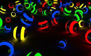 3D Colorful Balls Widescreen Wallpapers 22693