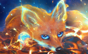 3D Fox Background Wallpaper 22715