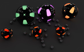 3D Colorful Balls Background Wallpaper 22681
