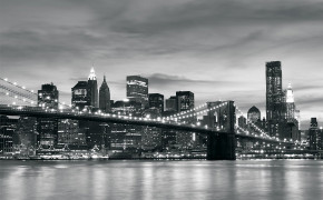 Brooklyn Bridge Black And White HD Desktop Wallpaper 23389