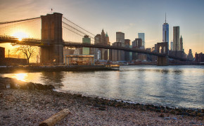 Brooklyn Bridge Sunset Background Wallpaper 23403