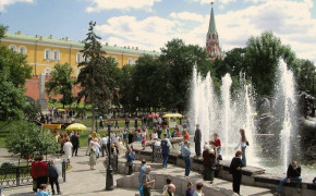 Alexander Garden Moscow Background Wallpaper 23750