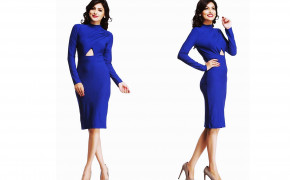 Ginni Kapoor In Blue Dress Wallpaper 02236
