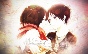Mikasa And Eren HD Background Wallpaper 24547