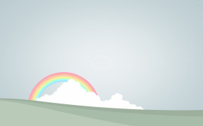 Rainbow Cloud Vector Desktop Wallpaper 25050