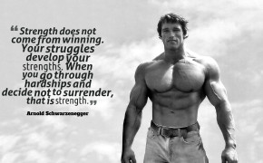 Arnold Schwarzenegger Strength Quotes Wallpaper 00193