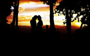 Love Couple Silhouette Photography Wallpaper 02635
