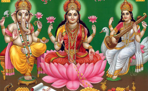 Goddess Lakshmi And Ganesha HD Desktop Wallpaper 25427