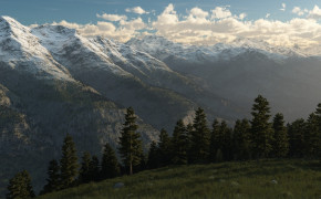 Mountain Forest Desktop Wallpaper 25750