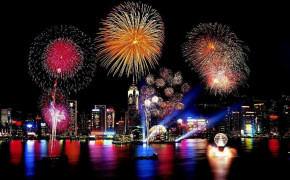 Fireworks New Year HD Background Wallpaper 27193