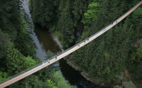 Capilano Suspension Bridge Vancouver British Columbia Background Wallpaper 27157