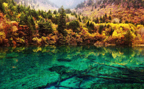 Crystalline Turquoise Lake Jiuzhaigou National Park China HD Wallpaper 27183