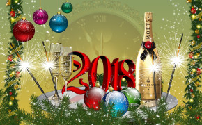 Celebrating Christmas And 2018 Happy New Year Wallpaper 27513
