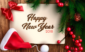 Santa Hat Note 2018 Happy New Year Wallpaper 27584