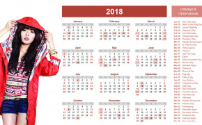 Winter Stylish Girl 2018 Calendar Wallpaper 27603