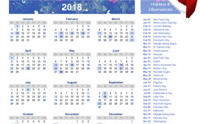 Santa Cap 2018 Calendar Wallpaper 27583