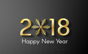 Snowflake 2018 Happy New Year Wallpaper 27589