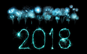 Blue Fireworks 2018 Happy New Year Wallpaper 27509