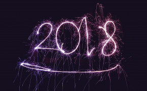 Purple Firework Style 2018 Happy New Year Wallpaper 27568