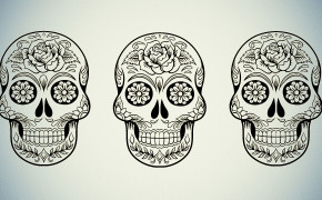 Three Skull Head Wallpaper 27595