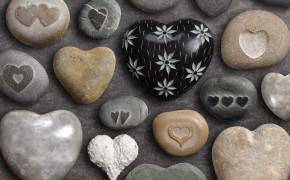 Heart Pebbles Wallpaper 27549