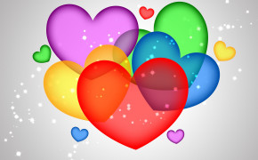 Colorful Hearts Wallpaper 27524