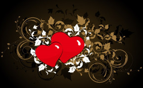 Valentine Day Floral Design Heart Wallpaper 27597